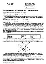 Đề đề xuất Duyên hải bắc bộ năm học 2014 - 2015 môn Hoá học 10